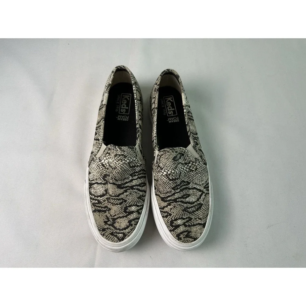 Keds Double Decker Slip-On‎ Women's Sneakers Snake Print WF63682 Size 6.5 EUC